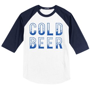 Ice Cold Beer Baseball Sleeve Shirt