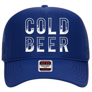 Ice Cold Beer High Crown Mesh Back Trucker Hat