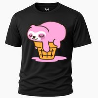 Ice Cream Sloth Cute Cooling Performance Crew T-Shirt