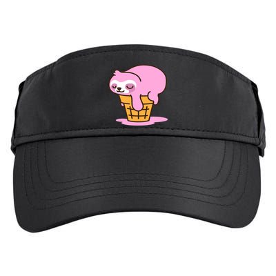 Ice Cream Sloth Cute Adult Drive Performance Visor