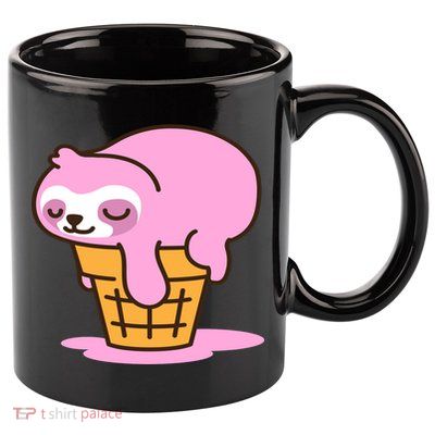 Ice Cream Sloth Cute 11oz C Handle Ceramic Mug