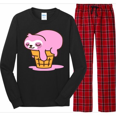 Ice Cream Sloth Cute Long Sleeve Pajama Set