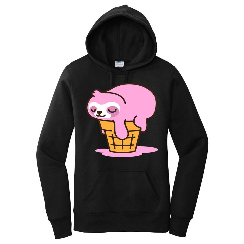 Ice Cream Sloth Cute Women's Pullover Hoodie