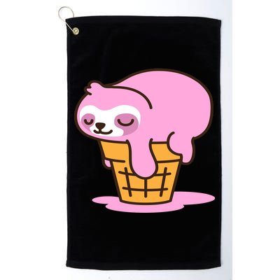 Ice Cream Sloth Cute Platinum Collection Golf Towel