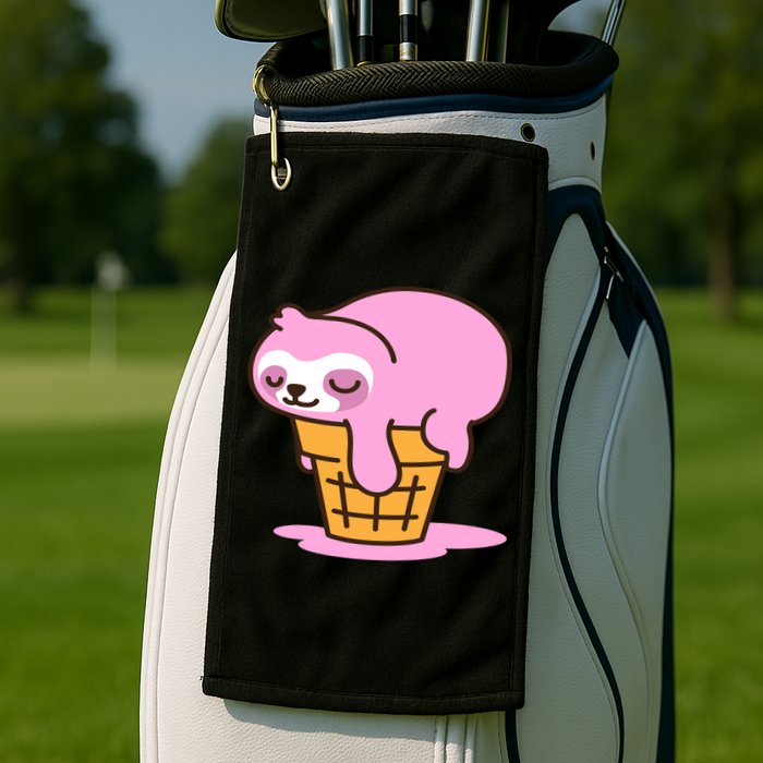 Ice Cream Sloth Cute Golf Towel