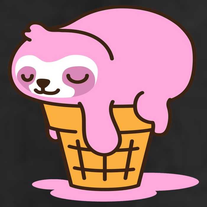 Ice Cream Sloth Cute Golf Towel
