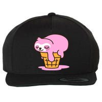 Ice Cream Sloth Cute Wool Snapback Cap