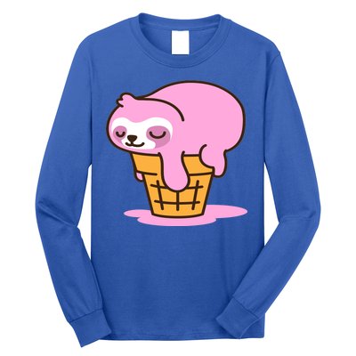 Ice Cream Sloth Cute Long Sleeve Shirt