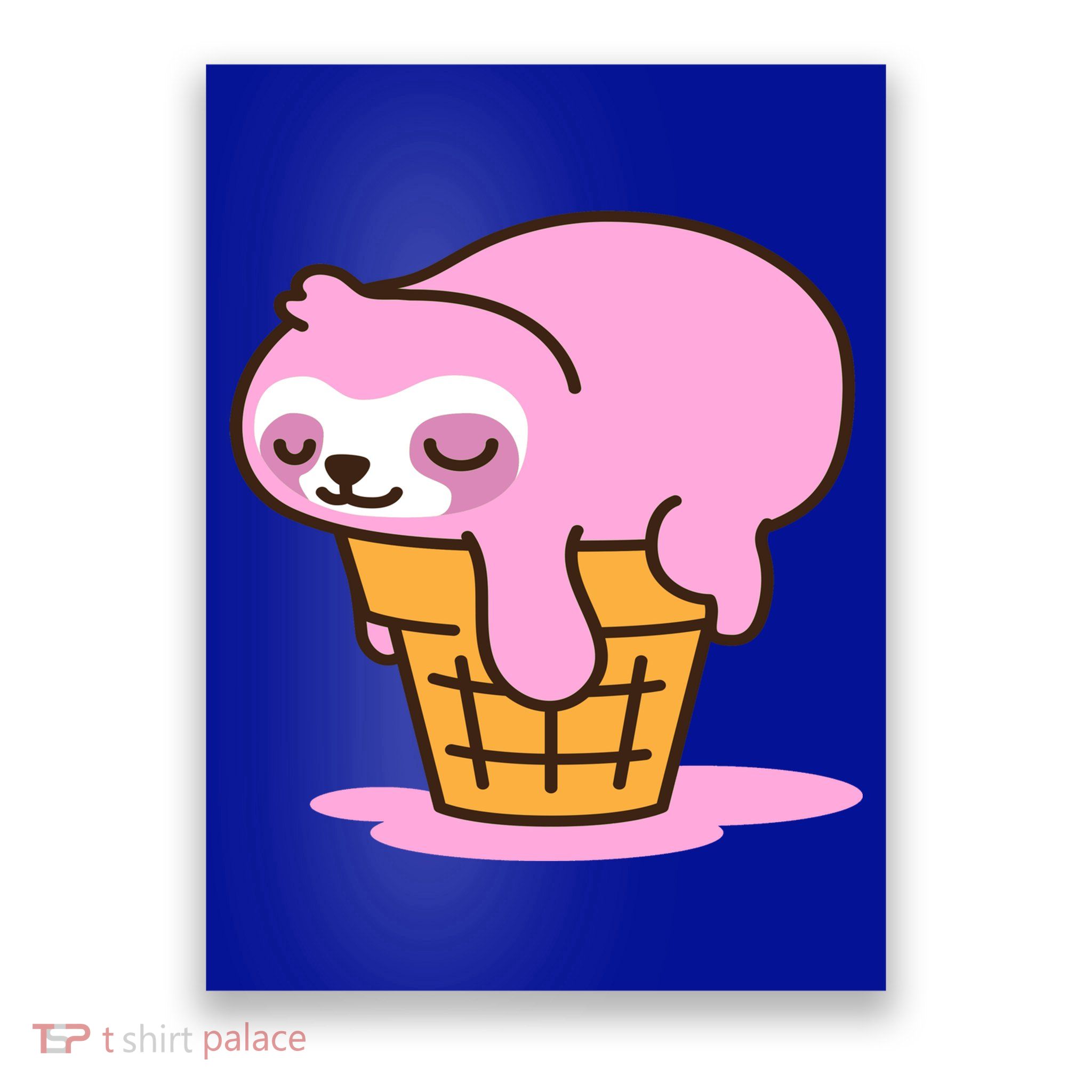 Ice Cream Sloth Cute Poster