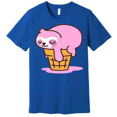 Ice Cream Sloth Cute Premium T-Shirt