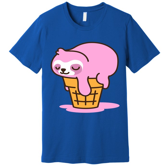 Ice Cream Sloth Cute Premium T-Shirt