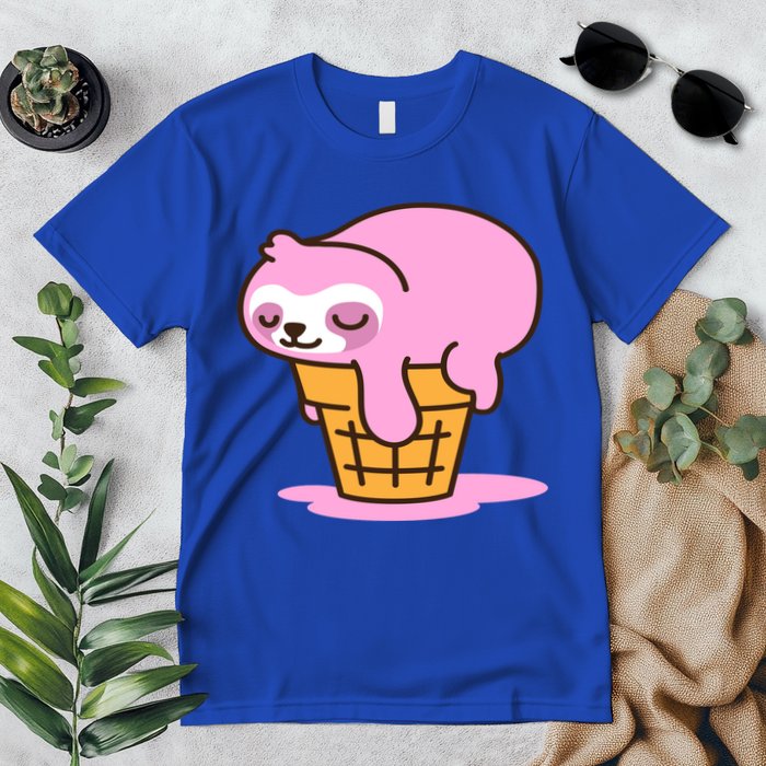 Ice Cream Sloth Cute Premium T-Shirt