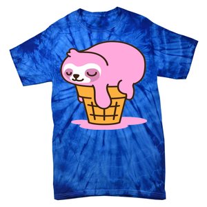 Ice Cream Sloth Cute Tie-Dye T-Shirt