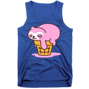 Ice Cream Sloth Cute Tank Top