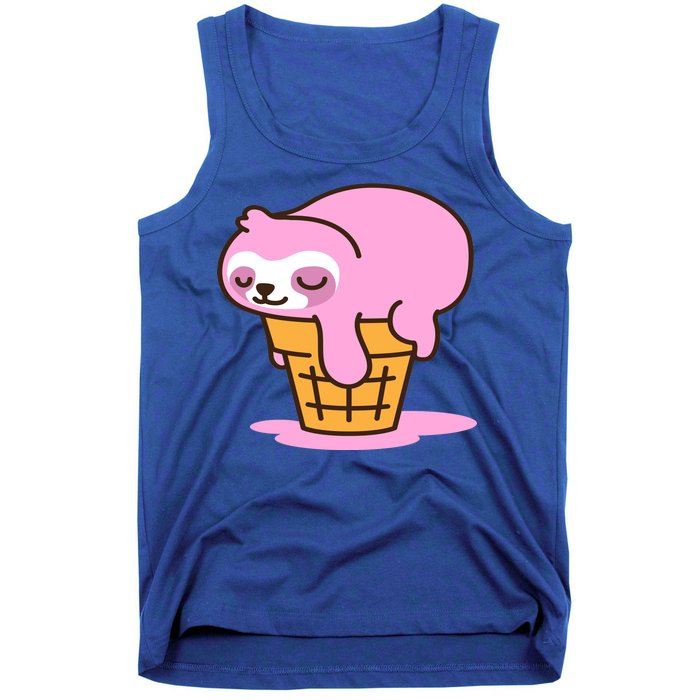 Ice Cream Sloth Cute Tank Top