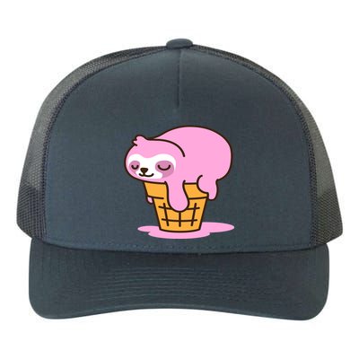 Ice Cream Sloth Cute Yupoong Adult 5-Panel Trucker Hat