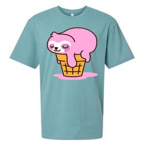 Ice Cream Sloth Cute Sueded Cloud Jersey T-Shirt