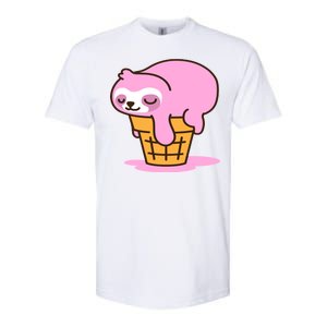 Ice Cream Sloth Cute Softstyle CVC T-Shirt