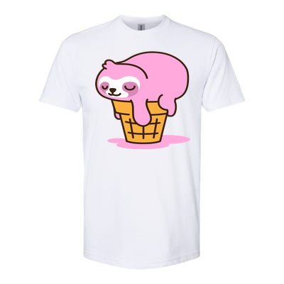 Ice Cream Sloth Cute Softstyle CVC T-Shirt