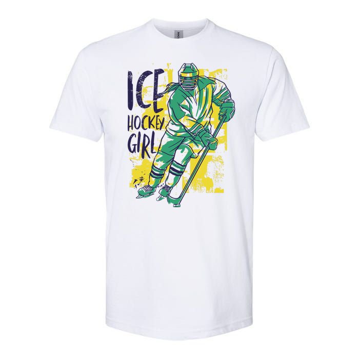 Ice Hockey Girl Softstyle CVC T-Shirt