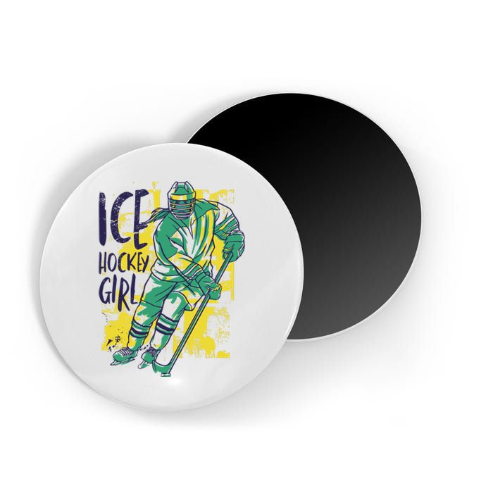 Ice Hockey Girl Magnet