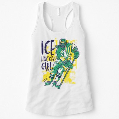 Ice Hockey Girl Womens Tank Top