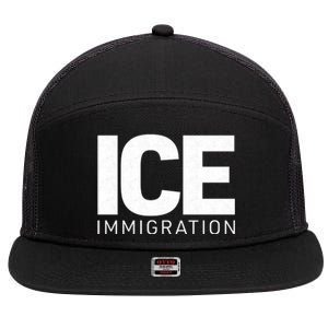 ICE Immigration 7 Panel Mesh Trucker Snapback Hat