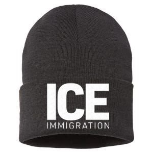 ICE Immigration Sustainable Knit Beanie