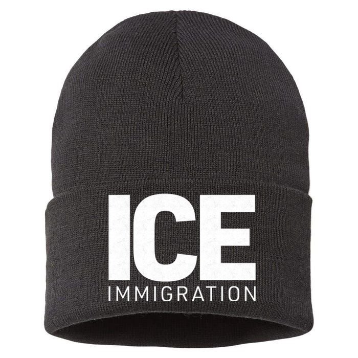 ICE Immigration Sustainable Knit Beanie