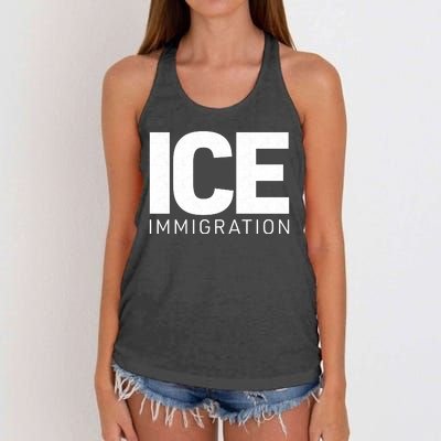 ICE Immigration Women's Knotted Racerback Tank