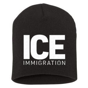 ICE Immigration Short Acrylic Beanie