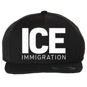 ICE Immigration Wool Snapback Cap