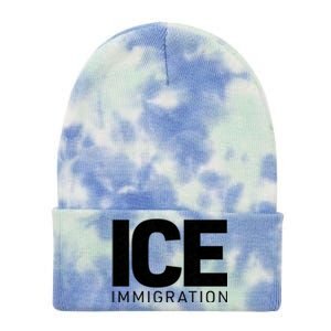 ICE Immigration Tie Dye 12in Knit Beanie