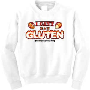 I Cant Eat Gluten It Makes My Tummy Hurt Kids Sweatshirt