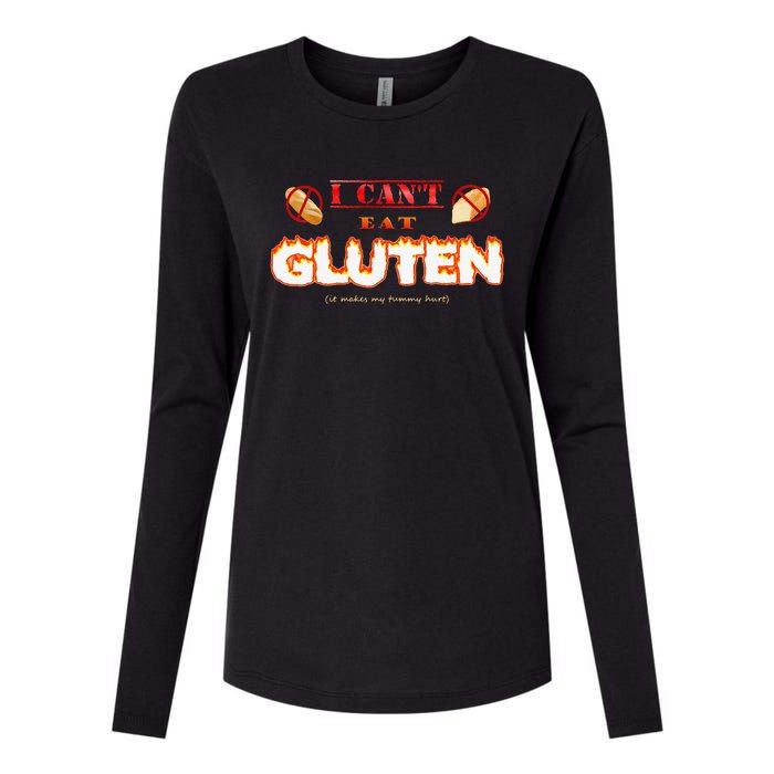 I Cant Eat Gluten It Makes My Tummy Hurt Womens Cotton Relaxed Long Sleeve T-Shirt