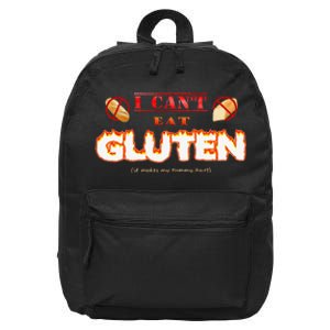 I Cant Eat Gluten It Makes My Tummy Hurt 16 in Basic Backpack