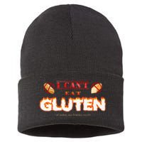 I Cant Eat Gluten It Makes My Tummy Hurt Sustainable Knit Beanie