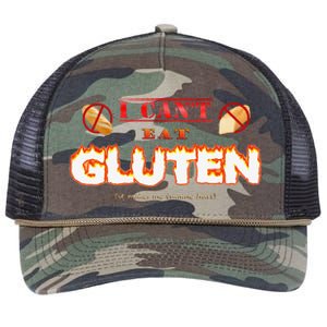 I Cant Eat Gluten It Makes My Tummy Hurt Retro Rope Trucker Hat Cap