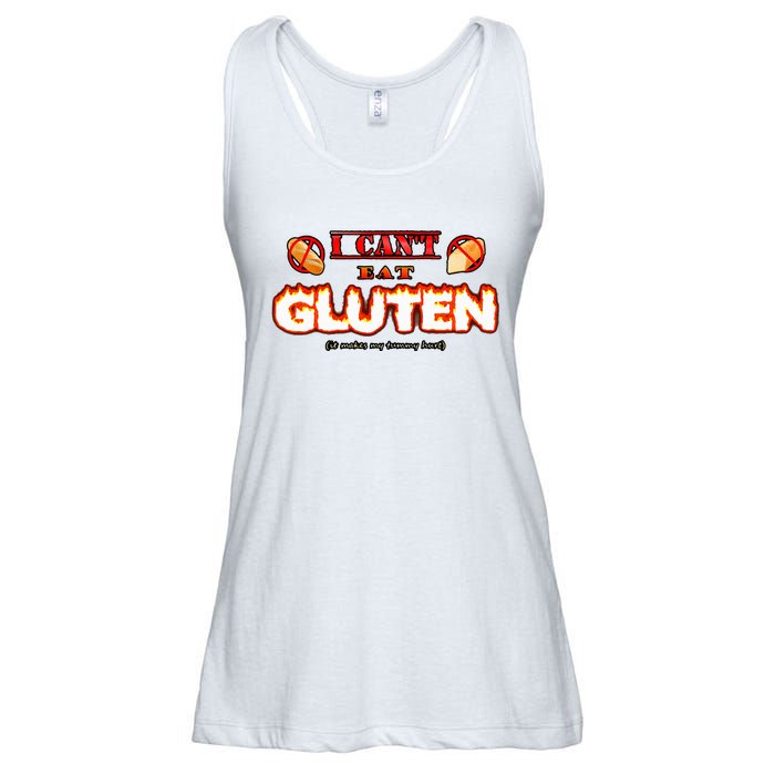 I CanT Eat Gluten It Makes My Tummy Hurt Ladies Essential Flowy Tank