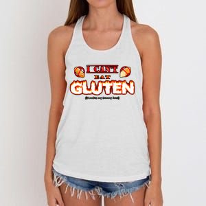 I CanT Eat Gluten It Makes My Tummy Hurt Women's Knotted Racerback Tank