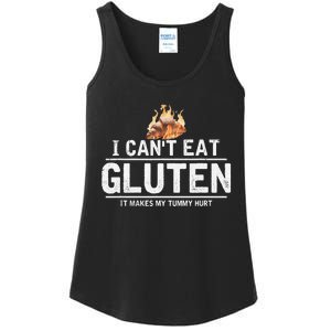 I Can't Eat Gluten It Makes My Tummy Hurt Gluten Intolerance Ladies Essential Tank