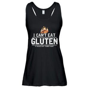 I Can't Eat Gluten It Makes My Tummy Hurt Gluten Intolerance Ladies Essential Flowy Tank