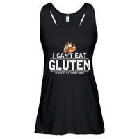 I Can't Eat Gluten It Makes My Tummy Hurt Gluten Intolerance Ladies Essential Flowy Tank