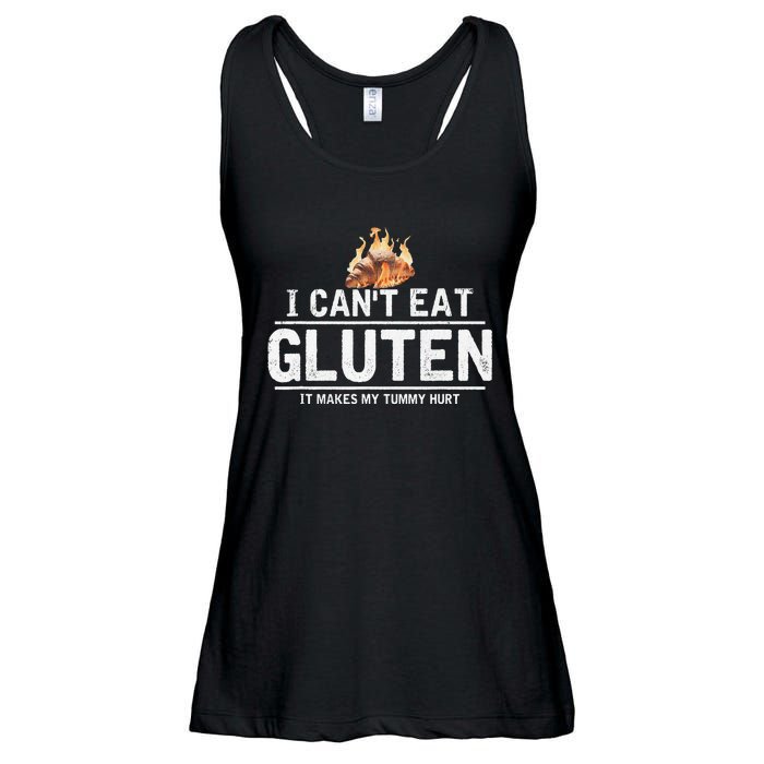 I Can't Eat Gluten It Makes My Tummy Hurt Gluten Intolerance Ladies Essential Flowy Tank