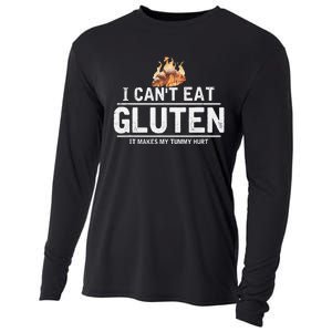 I Can't Eat Gluten It Makes My Tummy Hurt Gluten Intolerance Cooling Performance Long Sleeve Crew