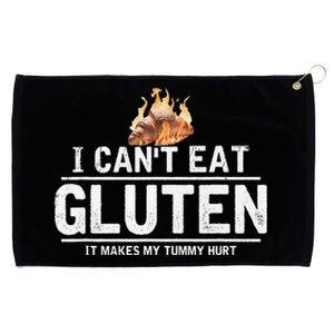 I Can't Eat Gluten It Makes My Tummy Hurt Gluten Intolerance Grommeted Golf Towel