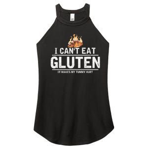 I Can't Eat Gluten It Makes My Tummy Hurt Gluten Intolerance Women's Perfect Tri Rocker Tank