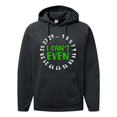 I Can't Even Funny Math Nerd Science Student Math Performance Fleece Hoodie