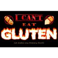 I Cant Eat Gluten It Makes My Tummy Hurt Bumper Sticker