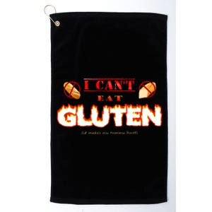 I Cant Eat Gluten It Makes My Tummy Hurt Platinum Collection Golf Towel